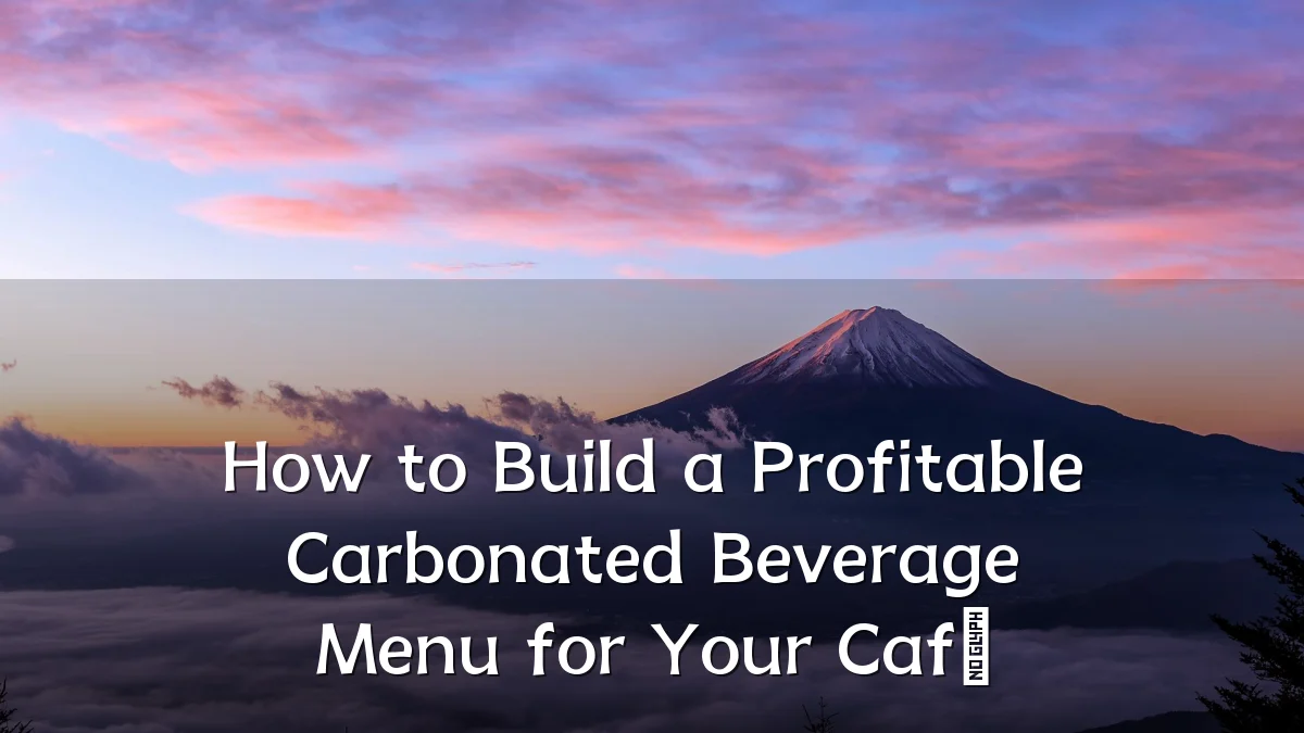 How to Build a Profitable Carbonated Beverage Menu for Your Café